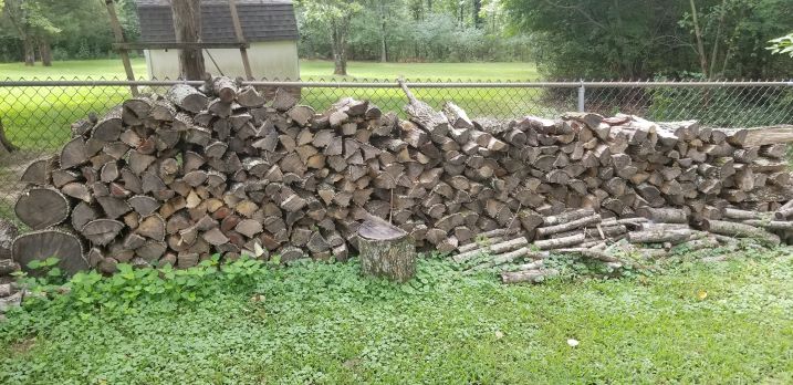 Firewood Rack with Cover-fire wood stack in yard