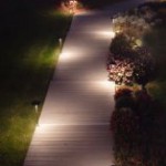 Low Voltage Pathway Lighting Sets-Side walk illuminated with a Low voltage light kit