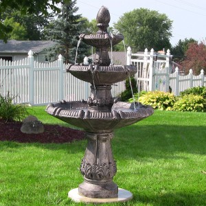 backyard water feature ideas-Pineapple Tiered Fountain