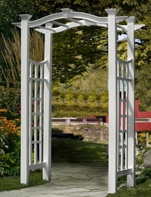 Garden Arbor Ideas-Florence Vinyl Arbor