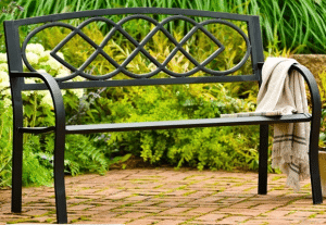 Celtic Knot metal garden bench