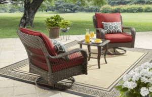 Wicker Patio Furniture Sets-Better homes and Gardens Colebrook red chat set