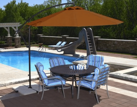 Island Santiago Cantilever patio umbrella stone