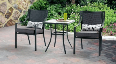 Mainstays Alexandra Square bistro set in gray