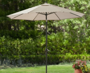 Mainstays Forest Hills 8 foot patio umbrella tan
