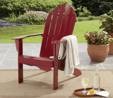 Mainstays wood Adirondack chair red