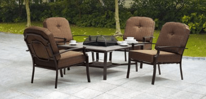 Mainstays Wentworth conversation set with fire pit