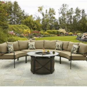 Better Homes and Gardens Ridgewell chat set with fire pit