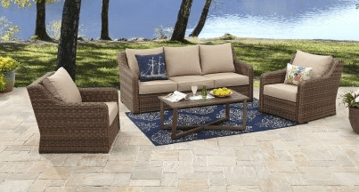 Resin Wicker patio sets from the Hawthorne Park collection