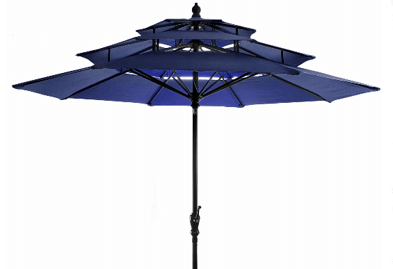 Jordan three tiered blue market umbrella