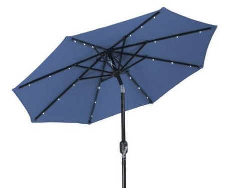Trademark 7 foot umbrella with solar lights