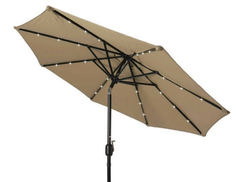 Trademark 8 foot umbrella with solar lights