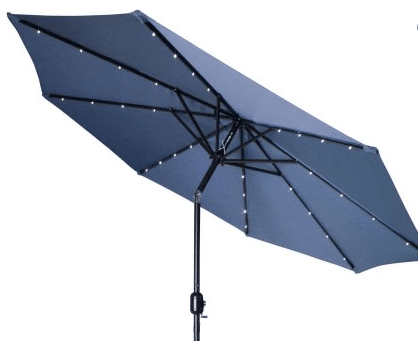Trademark 9 foot umbrella with solar lights