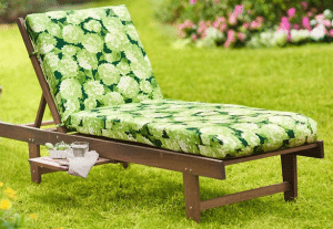 small patio sets for balconies-Eucalyptus Chaise Lounge With Cushion