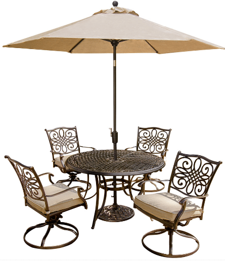 Hanover dining set with umbrella