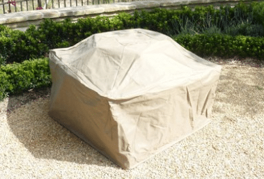 Weather cover for gas fire pit