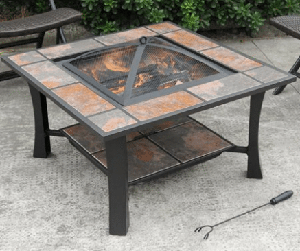 Axxonn Malaga square wood burning fire pit