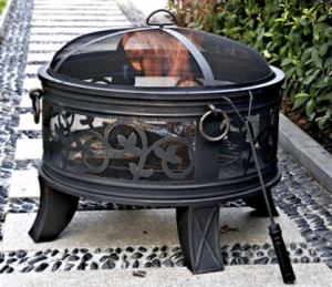 Granada round steel fire pit