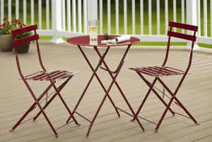 Cosco folding bistro set red