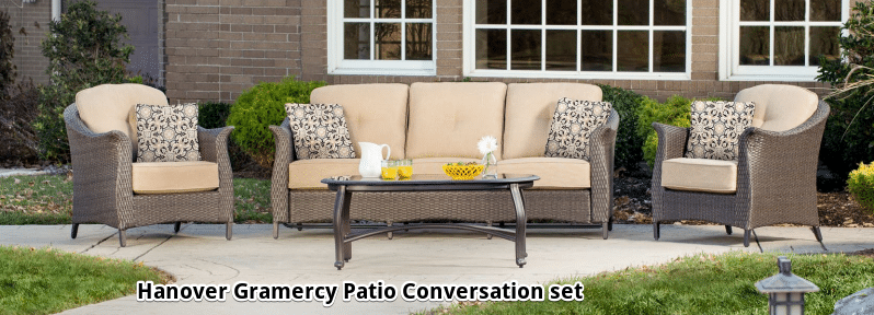 Hanover Gramercy Resin Wicker Conversation Set