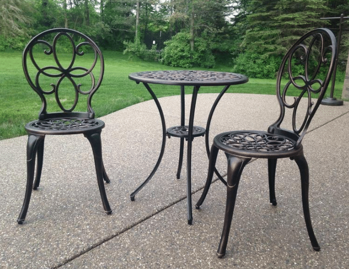 Patio Sense Cast Aluminum bistro set