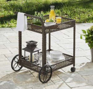 Wicker patio furniture sets-Colebrook serving cart