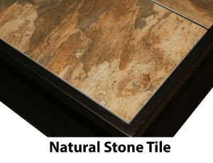 Newport natural stone gas fire pit tile