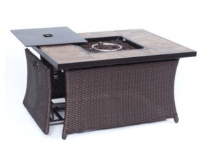 Hanover resin wicker gas fire pit