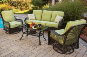 Lounging set in the Orleans resin wicker outdoor furniture collection
