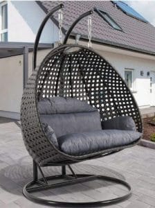 Hanging Chair with Stand-Double seat hanging chair