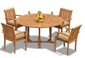 Teak patio dining set