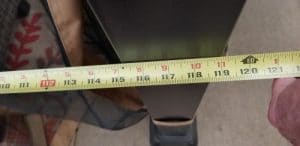 Hardtop 10 by 10 leg measurement