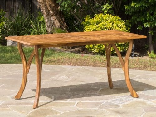 Kamala Acacia Wood Rectangular Patio Table