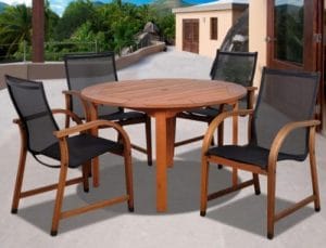 Wooden Outdoor Table and Chairs-Bahamas Wood patio dining set