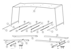 Emerald Coast Pergola canopy details