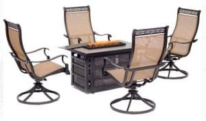 Hanover Monaco Patio Furniture with a Fire Pit