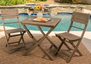 Bristal wood Small Bistro Sets for Outdoor