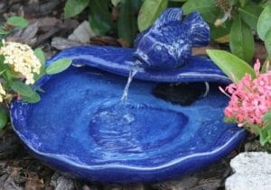 Ceramic Solar Koi Fountain