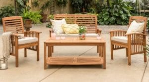 Manor Park wooden Patio Furniture with Love Seat
