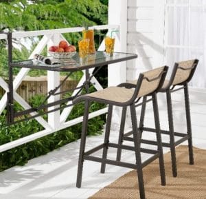 Outdoor Bistro Table and Chairs-Crowley Park Bar Height Bistro Set