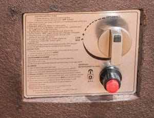 Ingles fire pit control panel