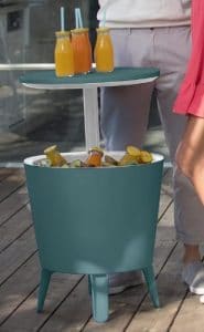 Keter side table cooler teal