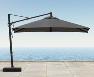 Cantilever Umbrella by the pool