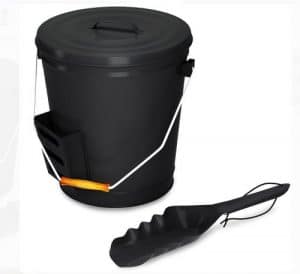 Black Ash bucket with lid and shovel