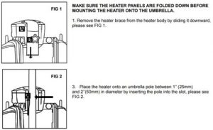 Hiland Parasol mounting instructions