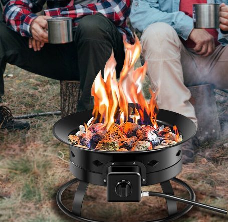 Costway Portable Gas Fire Pit for camping