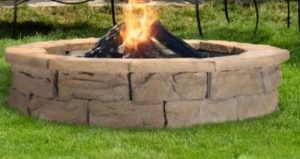 Stone woodburning fire pit