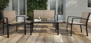 Walnew 4 Piece Patio Furniture Without Cushions