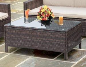 Walnew Outdoor Wicker Patio Furniture coffee table