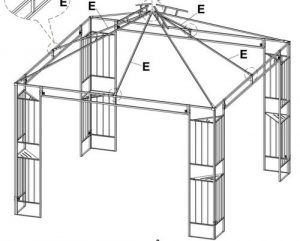 Mainstays Easy Assembly Garden Gazebo with canopy metal frame